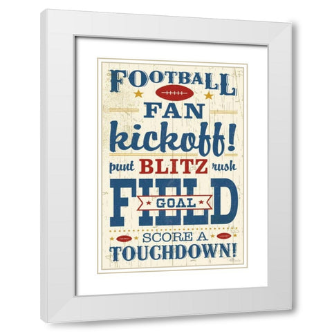 Sports Lovers I Red v2 White Modern Wood Framed Art Print with Double Matting by Pela Studio