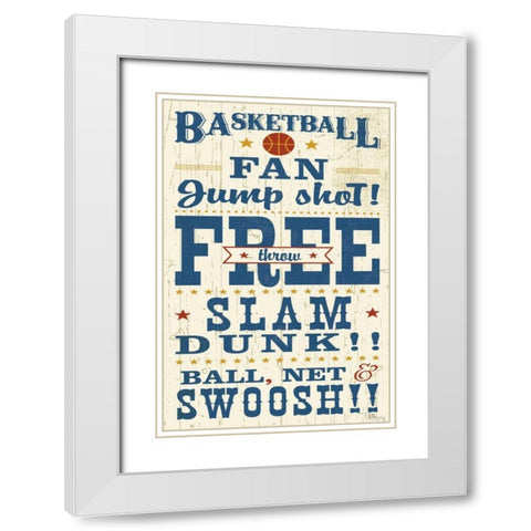 Sports Lovers IV Red v2 White Modern Wood Framed Art Print with Double Matting by Pela Studio