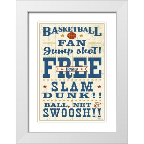 Sports Lovers IV Red v2 White Modern Wood Framed Art Print with Double Matting by Pela Studio