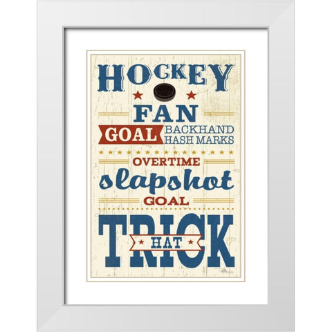 Sports Lovers V Red v2 White Modern Wood Framed Art Print with Double Matting by Pela Studio