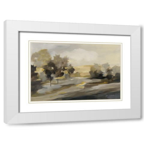Rustic Landscape White Modern Wood Framed Art Print with Double Matting by Vassileva, Silvia