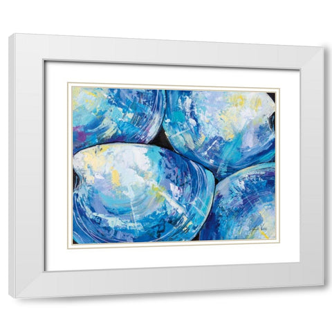 Contemporary Shells White Modern Wood Framed Art Print with Double Matting by Vertentes, Jeanette