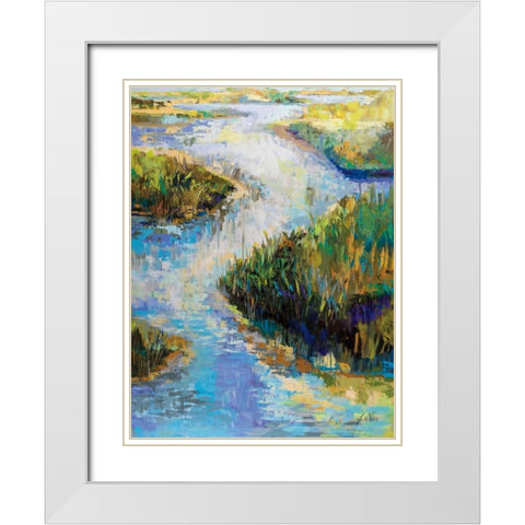 Water Walkway White Modern Wood Framed Art Print with Double Matting by Vertentes, Jeanette