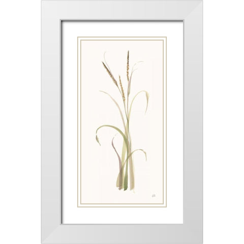 Lyme Grass White Modern Wood Framed Art Print with Double Matting by Paschke, Chris