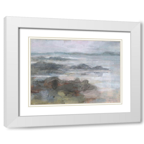 Sea Fog White Modern Wood Framed Art Print with Double Matting by Nai, Danhui