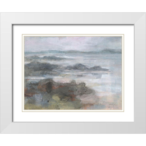 Sea Fog White Modern Wood Framed Art Print with Double Matting by Nai, Danhui