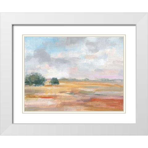 Big Sky in October White Modern Wood Framed Art Print with Double Matting by Nai, Danhui