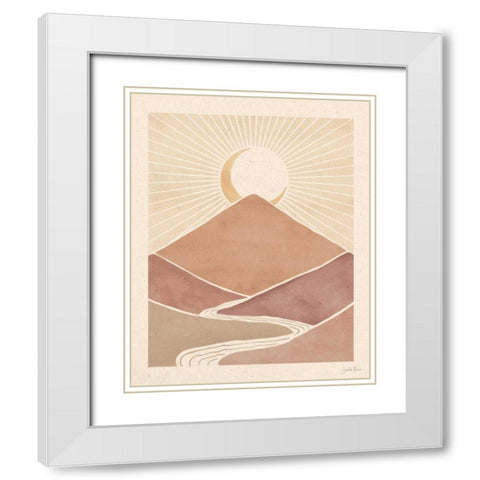 Mid Century Landscape II White Modern Wood Framed Art Print with Double Matting by Penner, Janelle