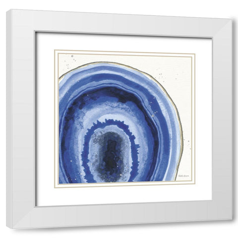 Geode I White Modern Wood Framed Art Print with Double Matting by Grove, Beth