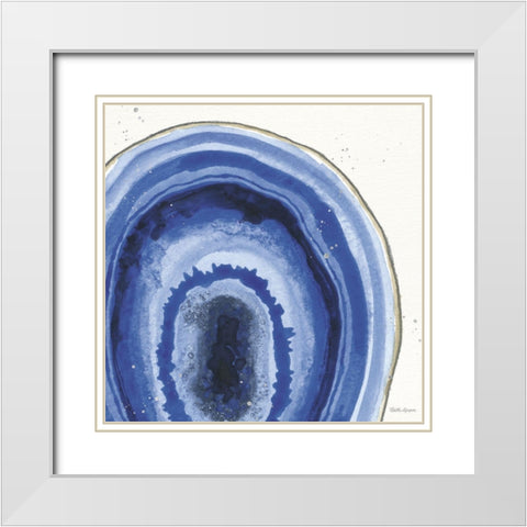 Geode I White Modern Wood Framed Art Print with Double Matting by Grove, Beth