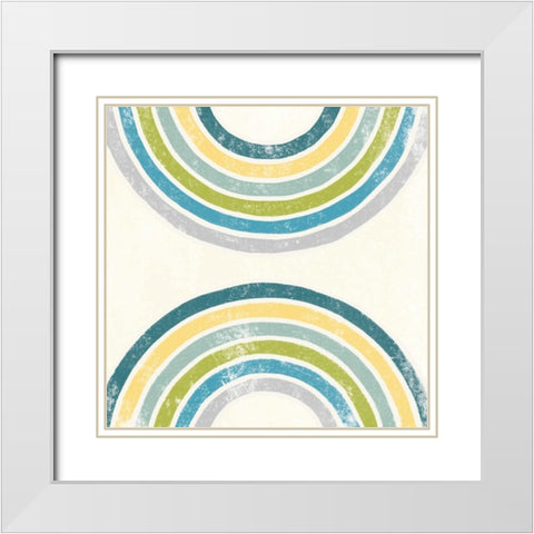Over the Rainbow I Green White Modern Wood Framed Art Print with Double Matting by Hershey, Moira