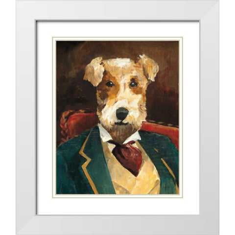 Edgar Allen Paw Crop White Modern Wood Framed Art Print with Double Matting by Tillmon, Avery