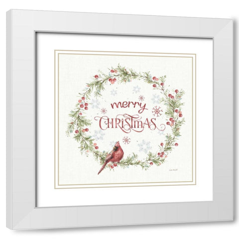 A Christmas Weekend VI Merry Christmas White Modern Wood Framed Art Print with Double Matting by Audit, Lisa