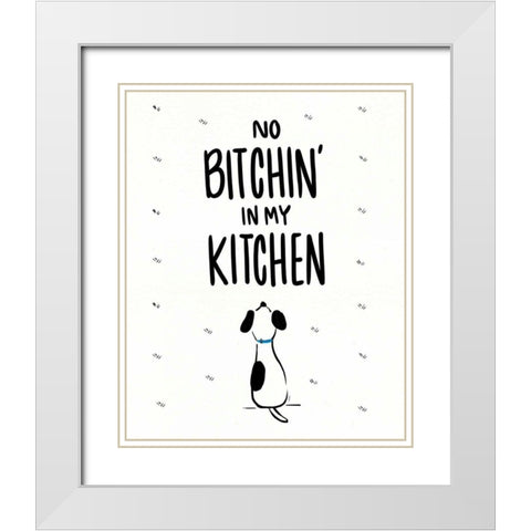 Kitchen Etiquette I White Modern Wood Framed Art Print with Double Matting by York, Leah