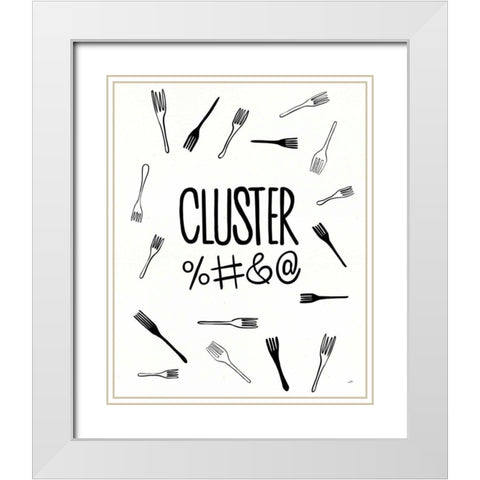 Kitchen Etiquette V White Modern Wood Framed Art Print with Double Matting by York, Leah