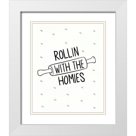 Kitchen Etiquette VI White Modern Wood Framed Art Print with Double Matting by York, Leah