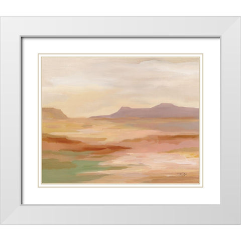 Desert Hues White Modern Wood Framed Art Print with Double Matting by Vassileva, Silvia