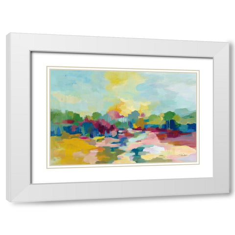 Colorful Inlet White Modern Wood Framed Art Print with Double Matting by Vassileva, Silvia