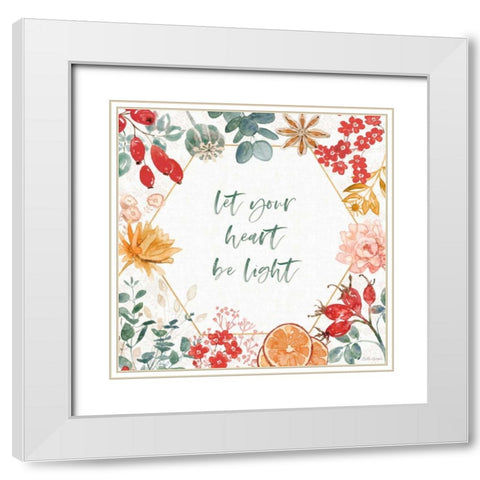 Festive Season IV White Modern Wood Framed Art Print with Double Matting by Grove, Beth