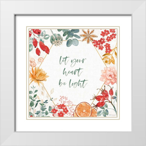 Festive Season IV White Modern Wood Framed Art Print with Double Matting by Grove, Beth