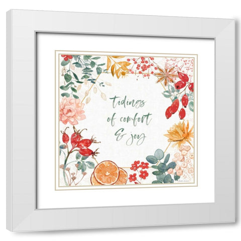 Festive Season V White Modern Wood Framed Art Print with Double Matting by Grove, Beth