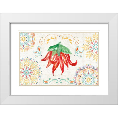 Sweet and Spicy I White Modern Wood Framed Art Print with Double Matting by June, Dina