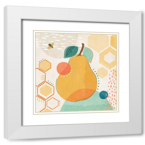 Fruit Frenzy II White Modern Wood Framed Art Print with Double Matting by Charron, Veronique