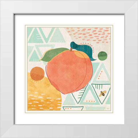 Fruit Frenzy III White Modern Wood Framed Art Print with Double Matting by Charron, Veronique