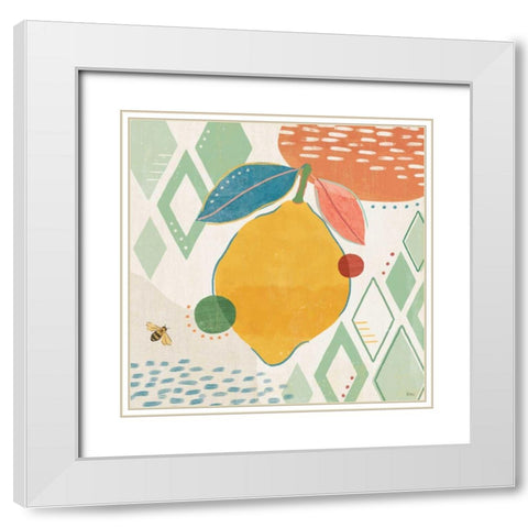 Fruit Frenzy VI White Modern Wood Framed Art Print with Double Matting by Charron, Veronique