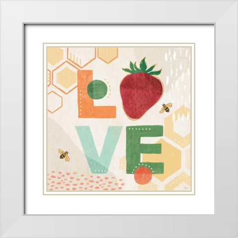 Fruit Frenzy VIII White Modern Wood Framed Art Print with Double Matting by Charron, Veronique