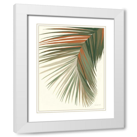 Retro Big Leaf II Reversed White Modern Wood Framed Art Print with Double Matting by Nai, Danhui