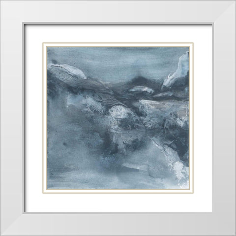 Granite II White Modern Wood Framed Art Print with Double Matting by Paschke, Chris