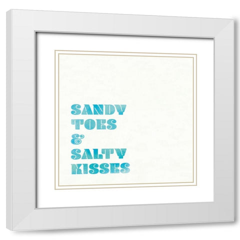 Beach Sayings II White Modern Wood Framed Art Print with Double Matting by Wild Apple Portfolio