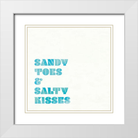 Beach Sayings II White Modern Wood Framed Art Print with Double Matting by Wild Apple Portfolio