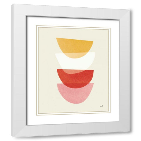 Balance III Oasis White Modern Wood Framed Art Print with Double Matting by Hershey, Moira