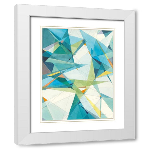 Prism II Oasis White Modern Wood Framed Art Print with Double Matting by Nai, Danhui