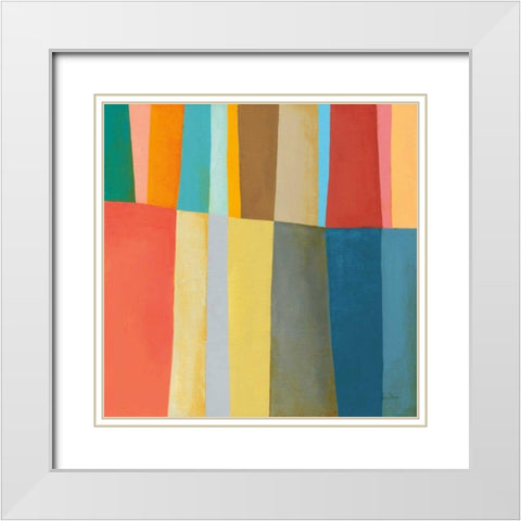 Stitched Together IV Oasis White Modern Wood Framed Art Print with Double Matting by Davies, Jane