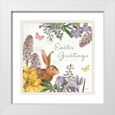 Easter Garden V White Modern Wood Framed Art Print with Double Matting by Pertiet, Katie