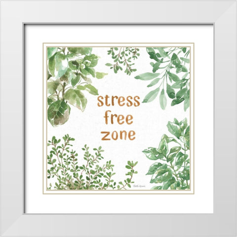 Herb Garden VII Stree Free White Modern Wood Framed Art Print with Double Matting by Grove, Beth