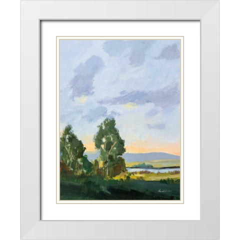 Evening Skies II White Modern Wood Framed Art Print with Double Matting by Munger, Pamela