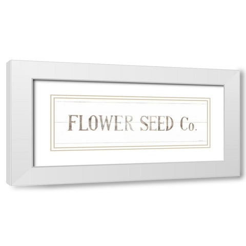 Homegrown Summer Sign III v2 White Modern Wood Framed Art Print with Double Matting by Nai, Danhui