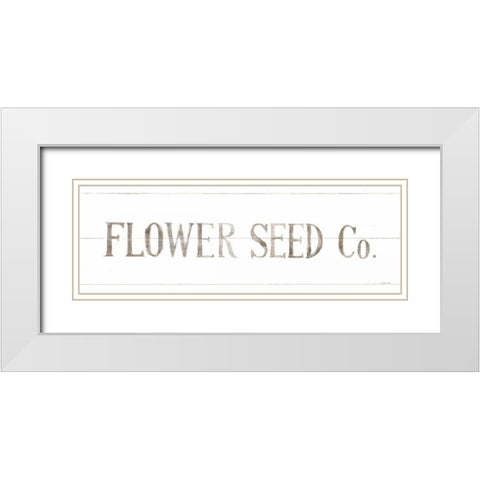 Homegrown Summer Sign III v2 White Modern Wood Framed Art Print with Double Matting by Nai, Danhui