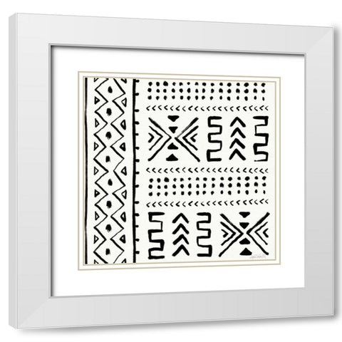 Botanical Sketches Pattern VIIA White Modern Wood Framed Art Print with Double Matting by Tavoletti, Anne