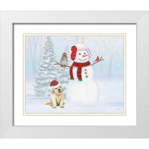 Dressed for Christmas II White Modern Wood Framed Art Print with Double Matting by Wiens, James