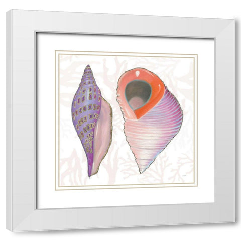 Shimmering Shells X White Modern Wood Framed Art Print with Double Matting by Wiens, James