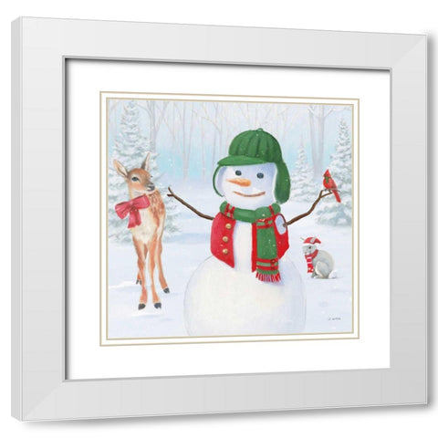 Dressed for Christmas I Crop White Modern Wood Framed Art Print with Double Matting by Wiens, James