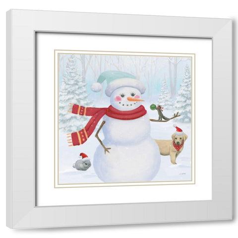 Dressed for Christmas III Crop White Modern Wood Framed Art Print with Double Matting by Wiens, James