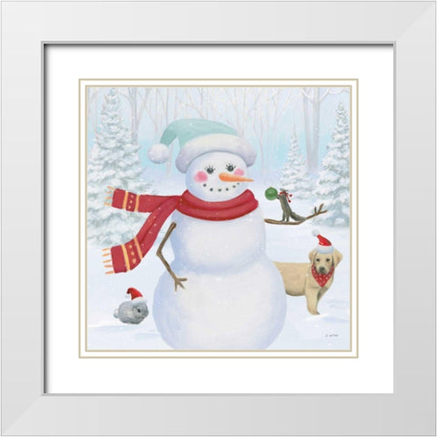Dressed for Christmas III Crop White Modern Wood Framed Art Print with Double Matting by Wiens, James
