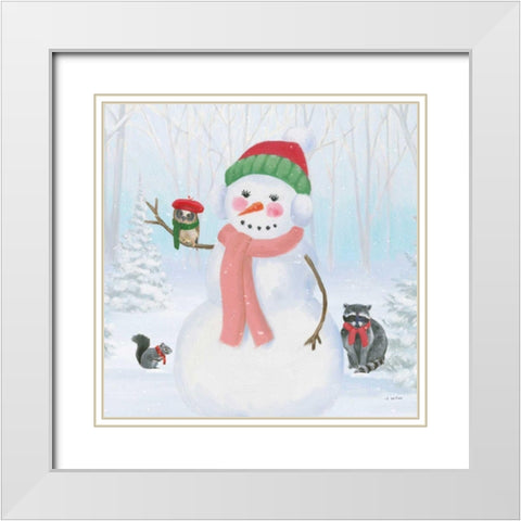 Dressed for Christmas IV Crop White Modern Wood Framed Art Print with Double Matting by Wiens, James