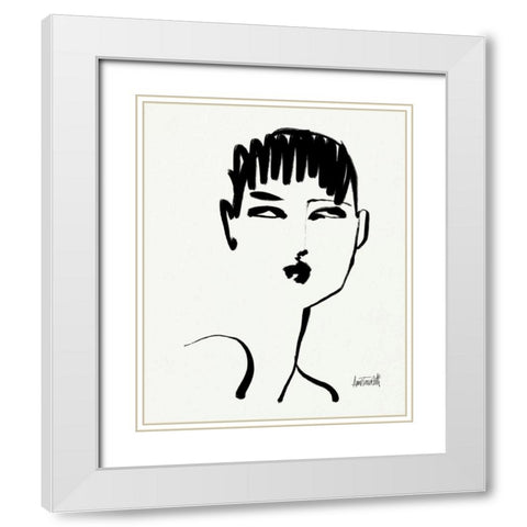 Brush Portrait VII White Modern Wood Framed Art Print with Double Matting by Tavoletti, Anne